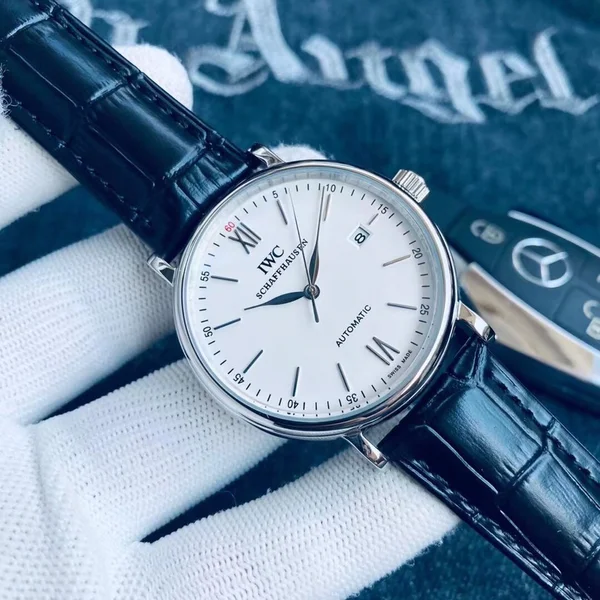 图片ALT IWC ポルトフィーノ Portofino 白 黒針 316精鋼 医師 精密 信頼性 プロ