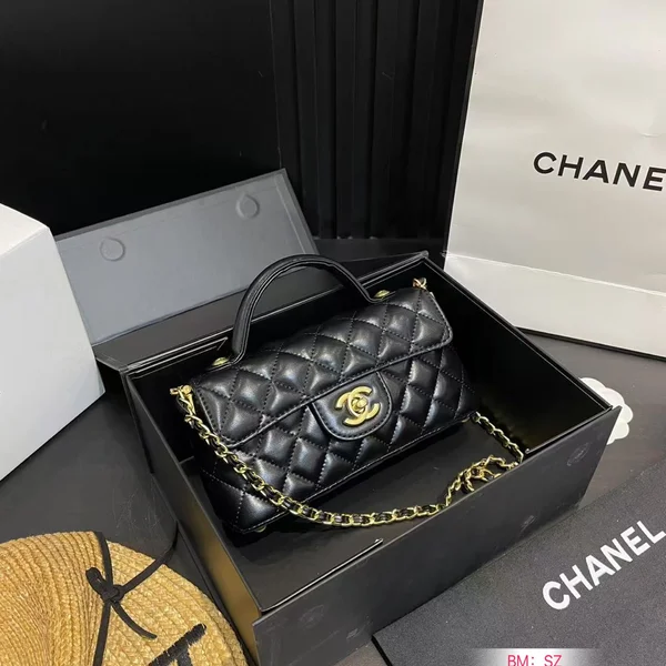 シャネル CHANEL 25c LP ハンドルバッグ 黒 淡金五金 舞台女優 ドラマティック
