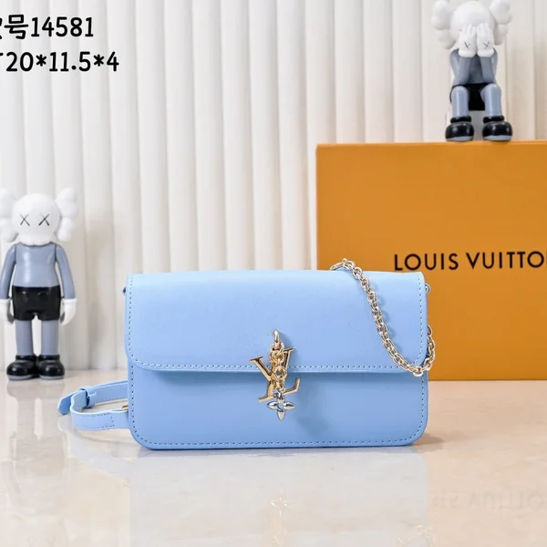 ルイヴィトン Dauphine メッセンジャー 青 ブルー Monogram ブルーベリー スイート 爽やか