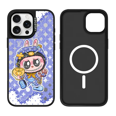 Labubu ハイブランド風 iPhone ケース アートトイ モノグラム コラボ