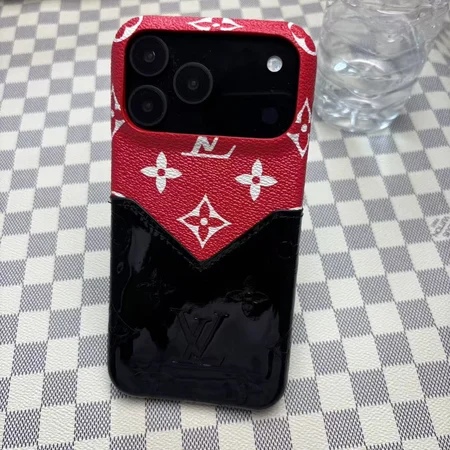 ルイヴィトン風 iPhone Galaxy ケース V字スプライシング モノグラム メタリック バイカラー