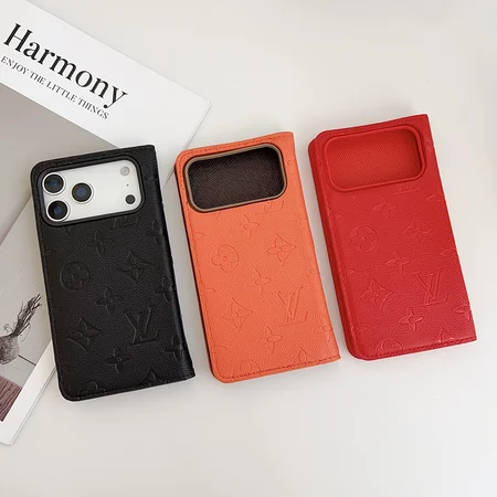 ルイヴィトン風 iPhoneケース モノグラム 型押し 手帳型 在庫有り 送料無料