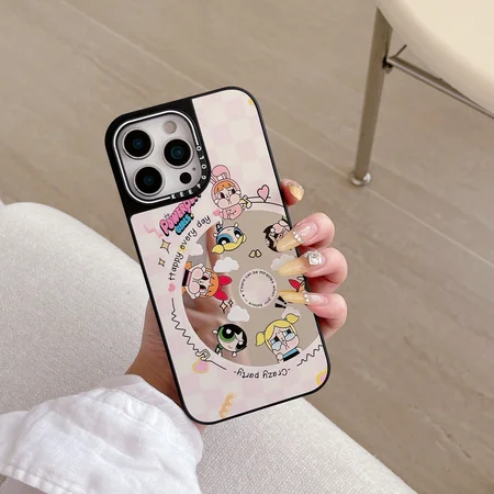 パワーパフガールズ LV風 iPhone ケース CDディスク モノグラム ポップ