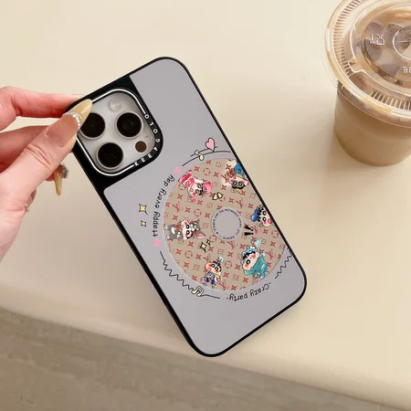 パワーパフガールズ LV風 iPhone ケース CDディスク モノグラム ポップ