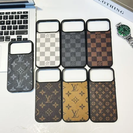 ルイヴィトン風 iPhone ケース 型押しレザー モノグラム Damier 棋盤格 立体加工