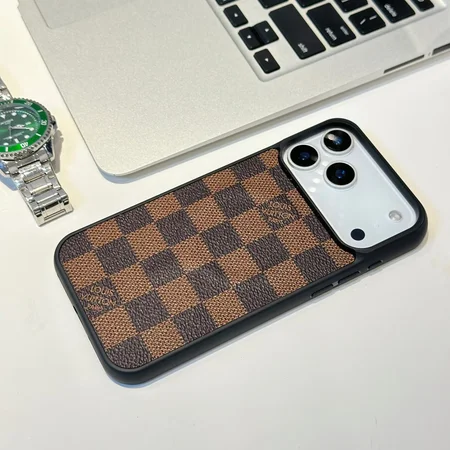 ルイヴィトン風 iPhone ケース 型押しレザー モノグラム Damier 棋盤格 立体加工