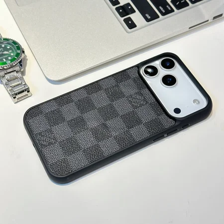 ルイヴィトン風 iPhone ケース 型押しレザー モノグラム Damier 棋盤格 立体加工