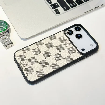 ルイヴィトン風 iPhone ケース 型押しレザー モノグラム Damier 棋盤格 立体加工