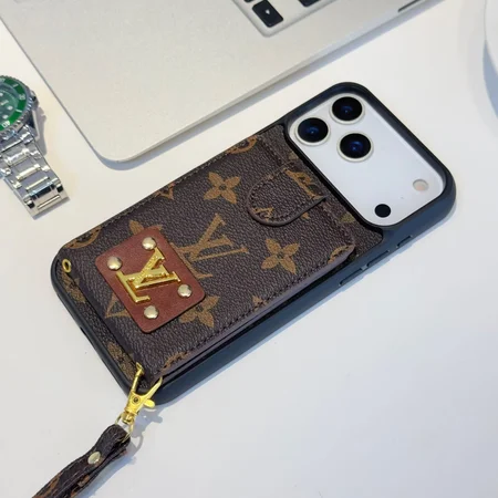 ハイブランド風 iPhone Galaxy ケース 翻盖式カードケース リストストラップ付き ルイヴィトン Coach