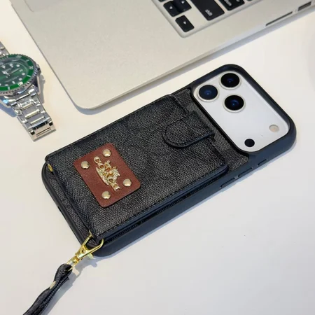 ハイブランド風 iPhone Galaxy ケース 翻盖式カードケース リストストラップ付き ルイヴィトン Coach
