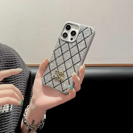 プレミアム キルティング iPhone ケース 埋め込みストーン