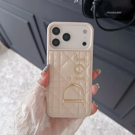 ディオール風 iPhone ケース Lady Dior 藤格紋 キルティング D.I.O.R 金属チャーム