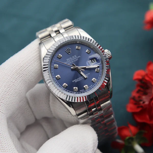 ロレックス ROLEX デイトジャスト 全鋼 青盤 小説家 時間 執筆 哲学