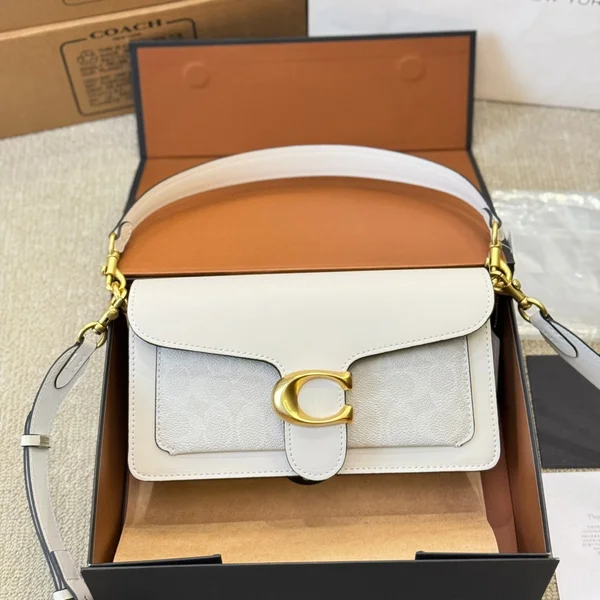 コーチ Tabby シグネチャー 老花 白 ゴールドC金具 浄化 開運 3way ショルダーバッグ レディース