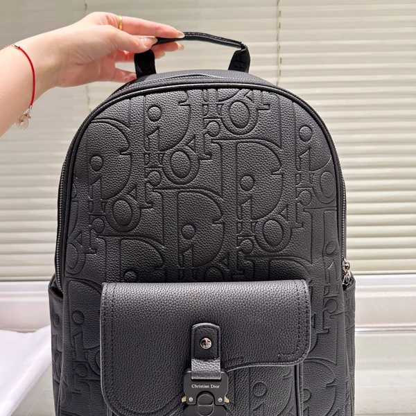ディオール Gravity リュックサック 黒 Oblique 圧纹 提花帆布 牛革 金属バックル 大容量 男女兼用 メンズ レディース